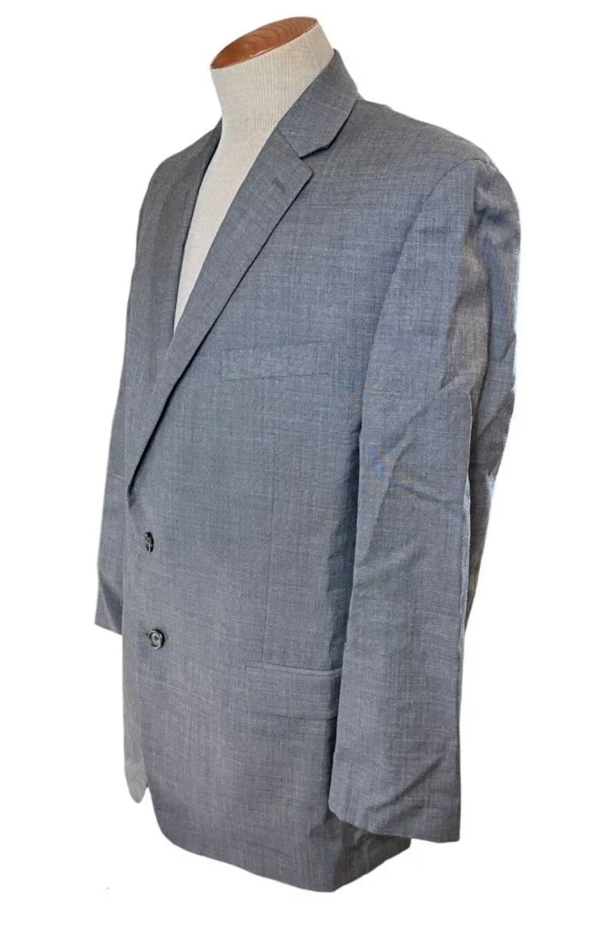 Lauren Ralph Lauren Men's 44R Grey 100% Wool  2-Button Blazer Sport Coat Jacket